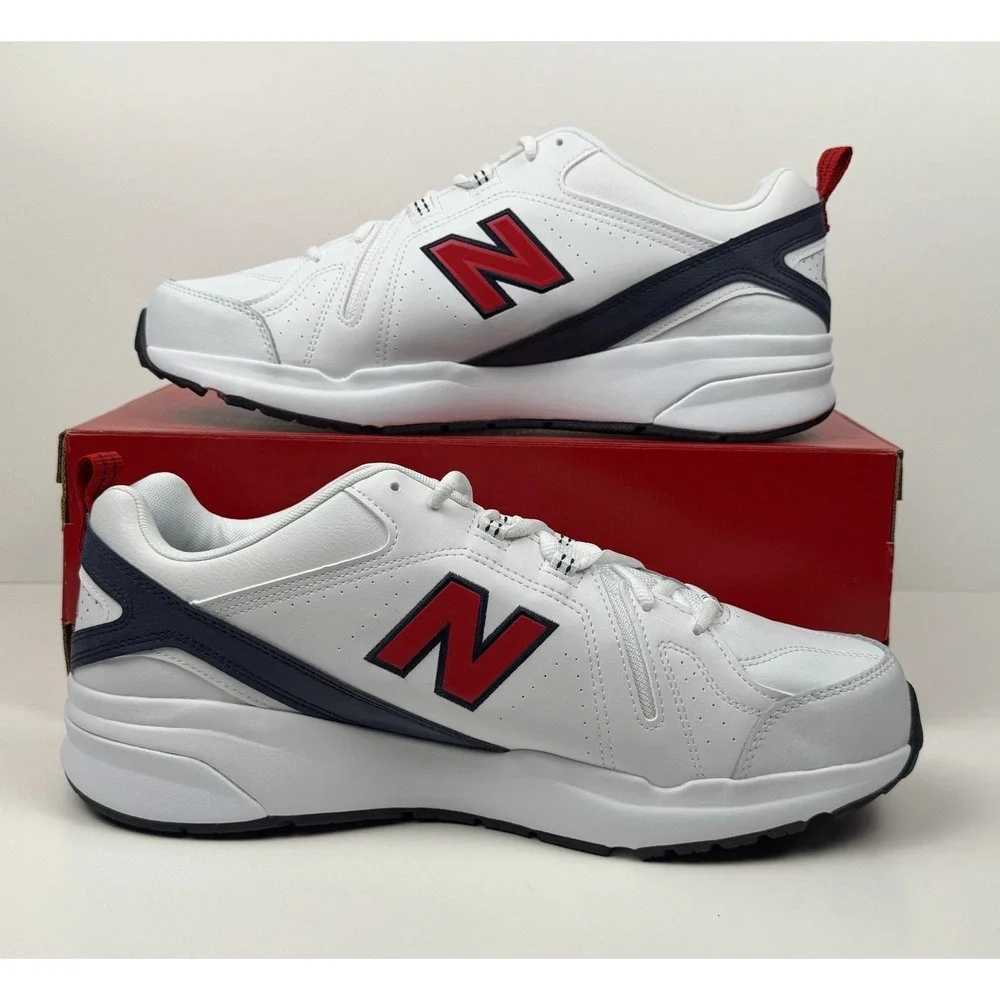 New Balance MX608V5 Sneakers Men's Size 8 4E White White/Red MX608HR5